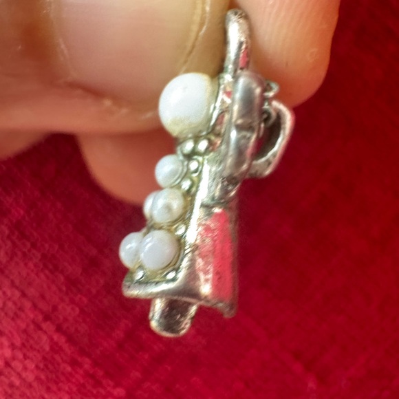 Silver Angel Pendant with White Accents - Picture 3 of 8